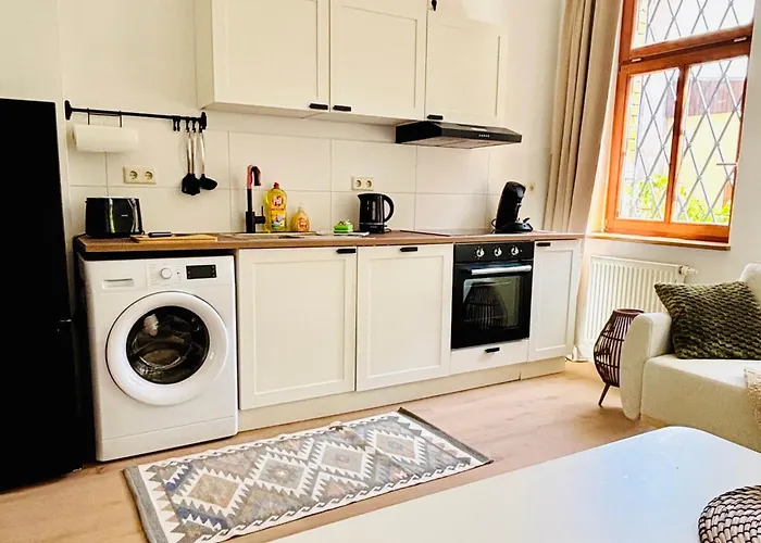 Daire Stilvolles Boho Studio-birgit S-bahn-wifi-garten