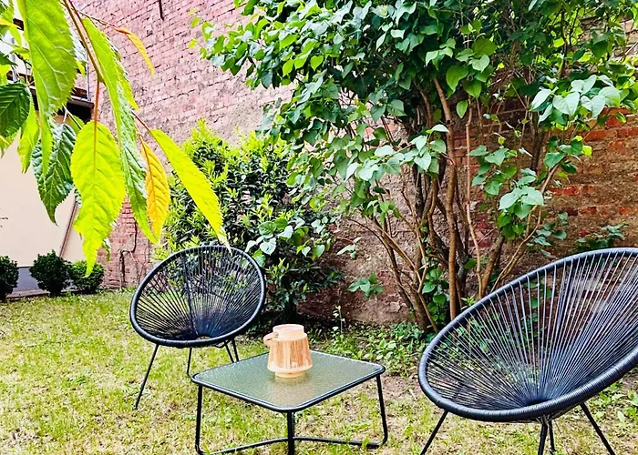 Daire Stilvolles Boho Studio-birgit S-bahn-wifi-garten